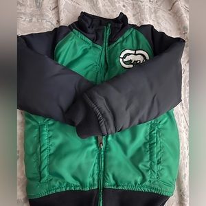 Green and black jacket